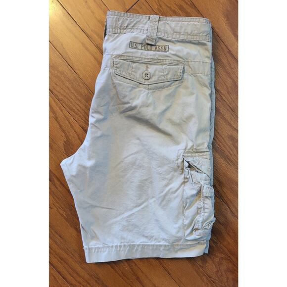 U.S. Polo Assn. Men's Cargo Shorts Size 38 Tan Flat Front Khaki Tan - Picture 7 of 13